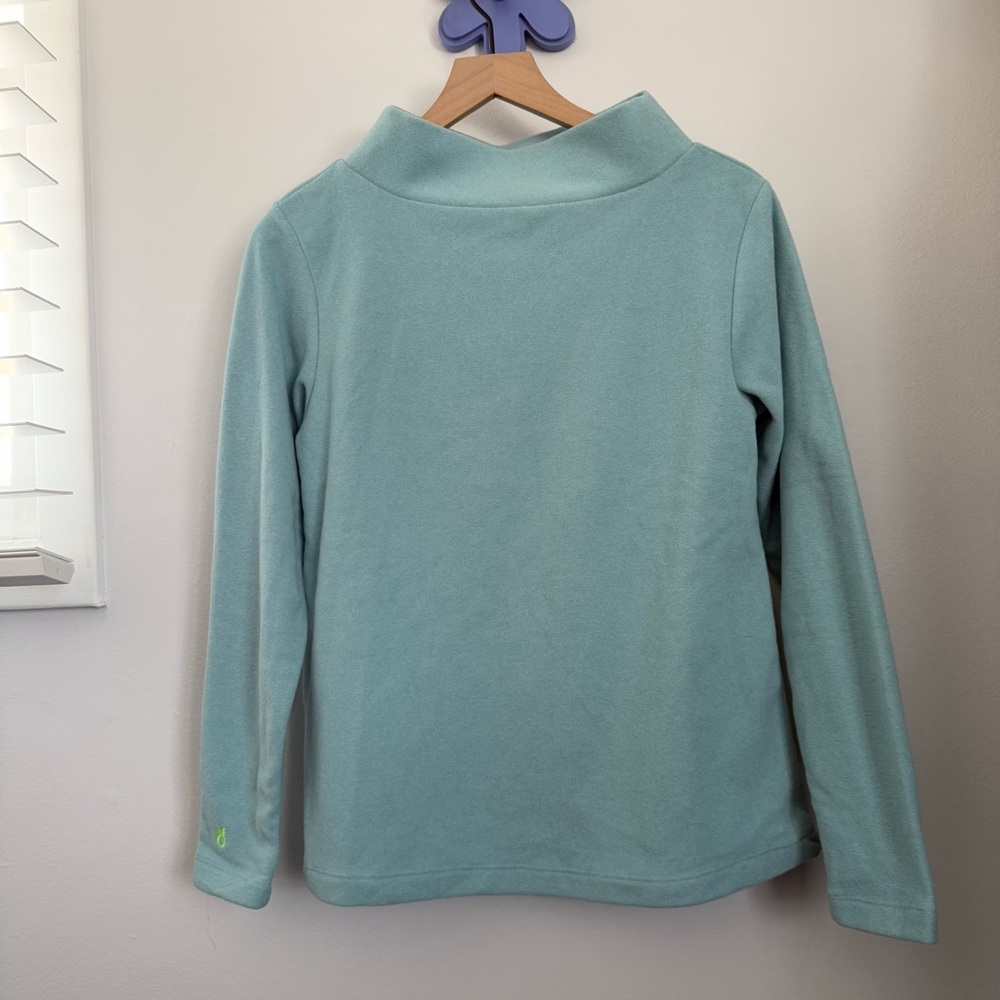 Dudley‎ Stephens Medium Turtleneck Vello Fleece Light Blue Relaxed Lounge